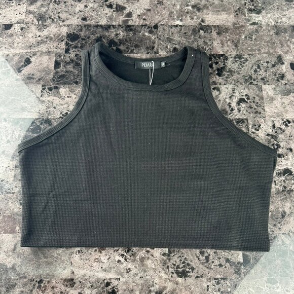 NWT Peiara Women's black tank top size XL comfy casual basic - Picture 1 of 6